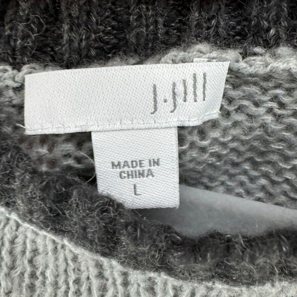 J Jill Sweater Womens L Gray Wool Mohair Crew Neck Long Sleeves Pull Over Jumper - Picture 2 of 14